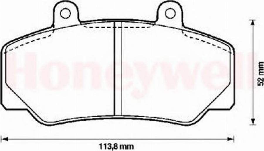 BENDIX 571370B - Комплект спирачно феродо, дискови спирачки vvparts.bg