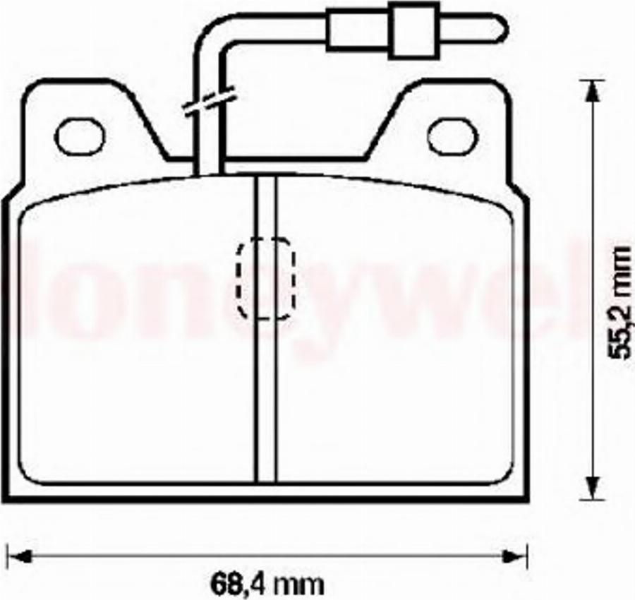 BENDIX 571218X - Комплект спирачно феродо, дискови спирачки vvparts.bg