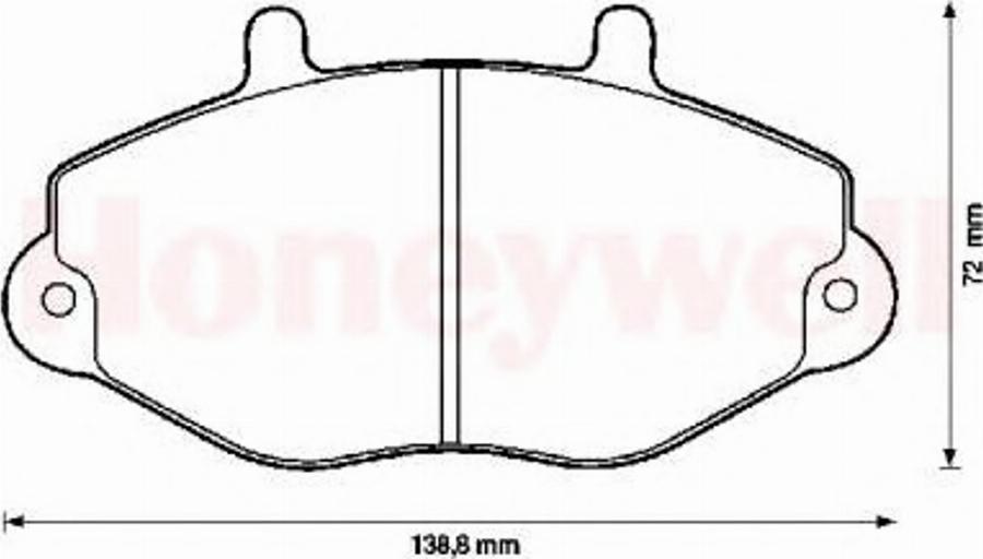 BENDIX 571746B - Комплект спирачно феродо, дискови спирачки vvparts.bg