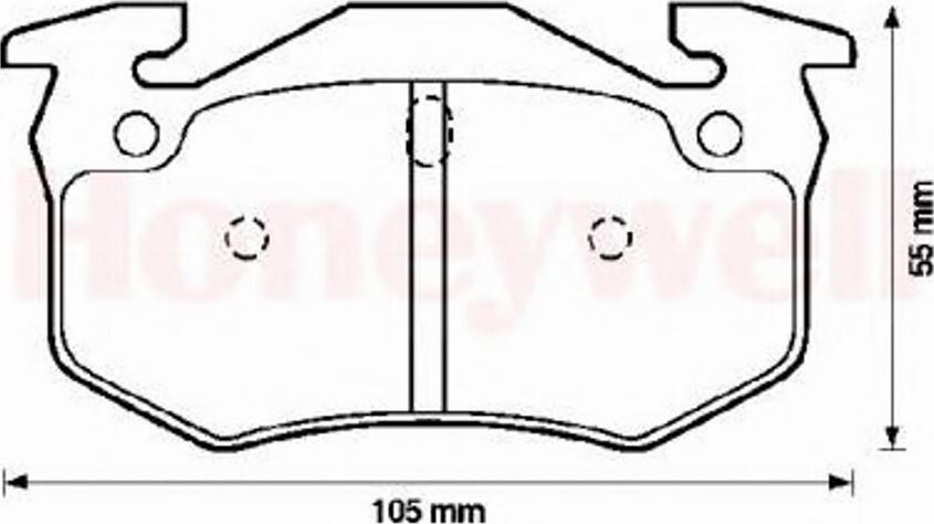 BENDIX 571747B - Комплект спирачно феродо, дискови спирачки vvparts.bg