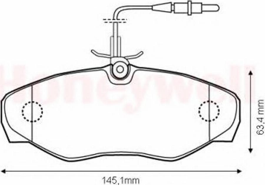 BENDIX 573095B - Комплект спирачно феродо, дискови спирачки vvparts.bg