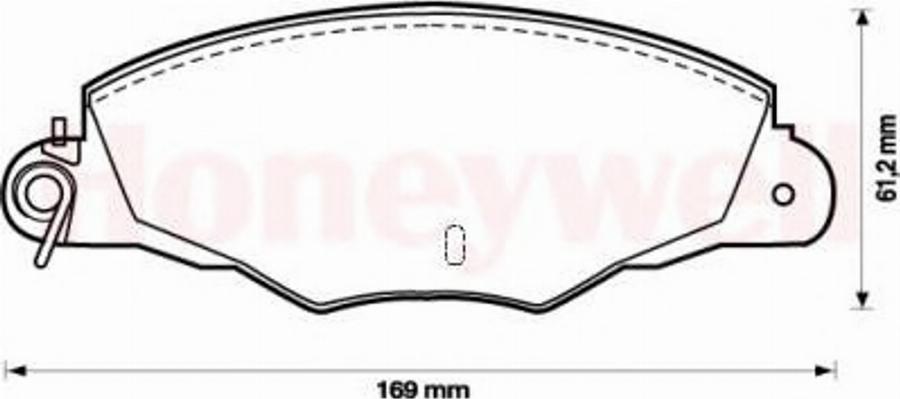 BENDIX 573004 B - Комплект спирачно феродо, дискови спирачки vvparts.bg