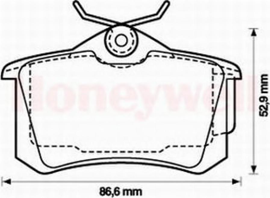 BENDIX 573005B - Комплект спирачно феродо, дискови спирачки vvparts.bg