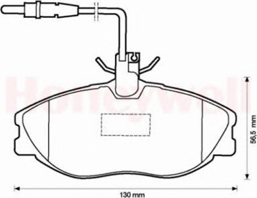 BENDIX 573000 B - Комплект спирачно феродо, дискови спирачки vvparts.bg