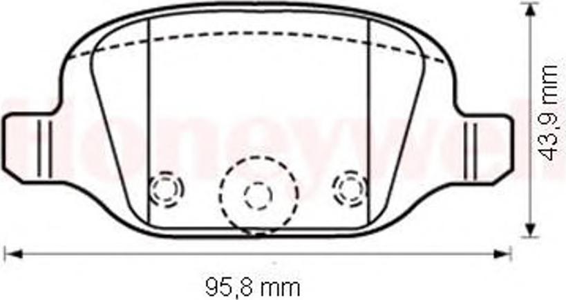 BENDIX 573019B - Комплект спирачно феродо, дискови спирачки vvparts.bg