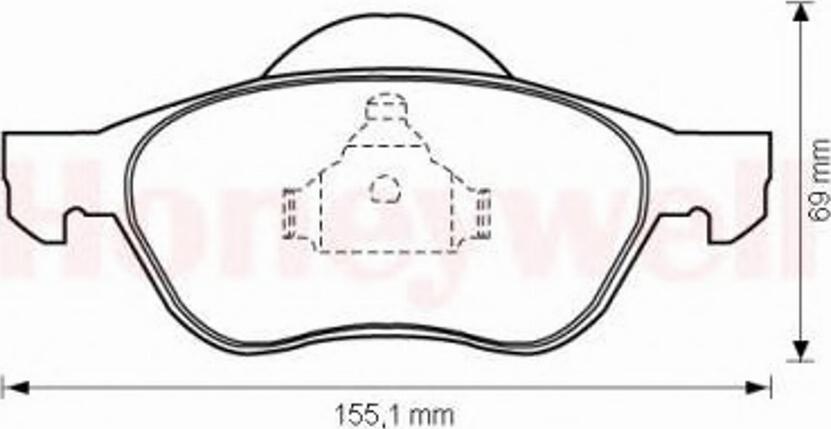 BENDIX 573017B - Комплект спирачно феродо, дискови спирачки vvparts.bg