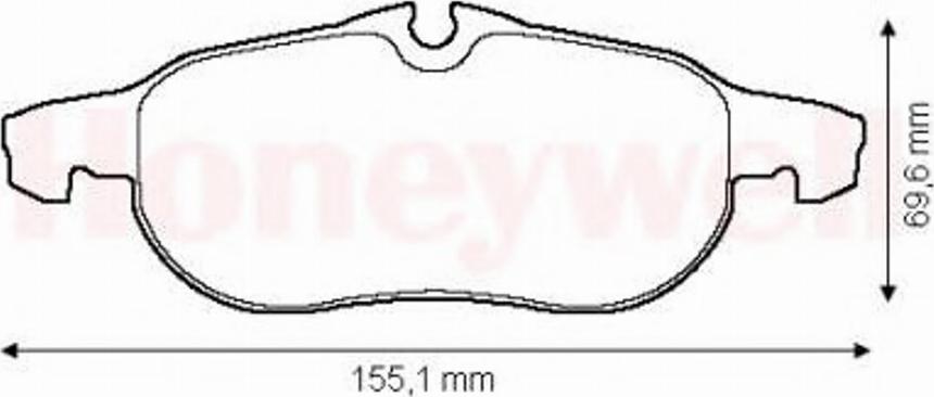 BENDIX 573089 B - Комплект спирачно феродо, дискови спирачки vvparts.bg