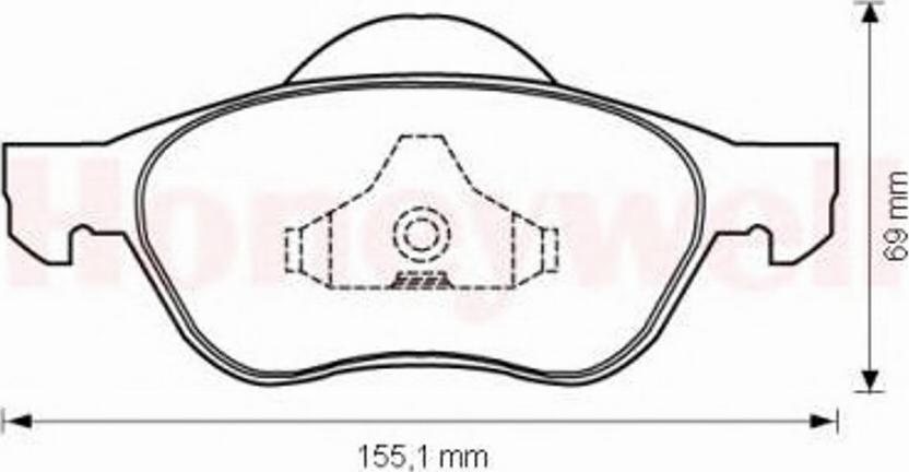 BENDIX 573025B - Комплект спирачно феродо, дискови спирачки vvparts.bg