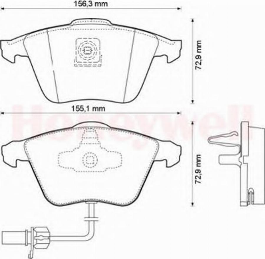 BENDIX 573145B - Комплект спирачно феродо, дискови спирачки vvparts.bg