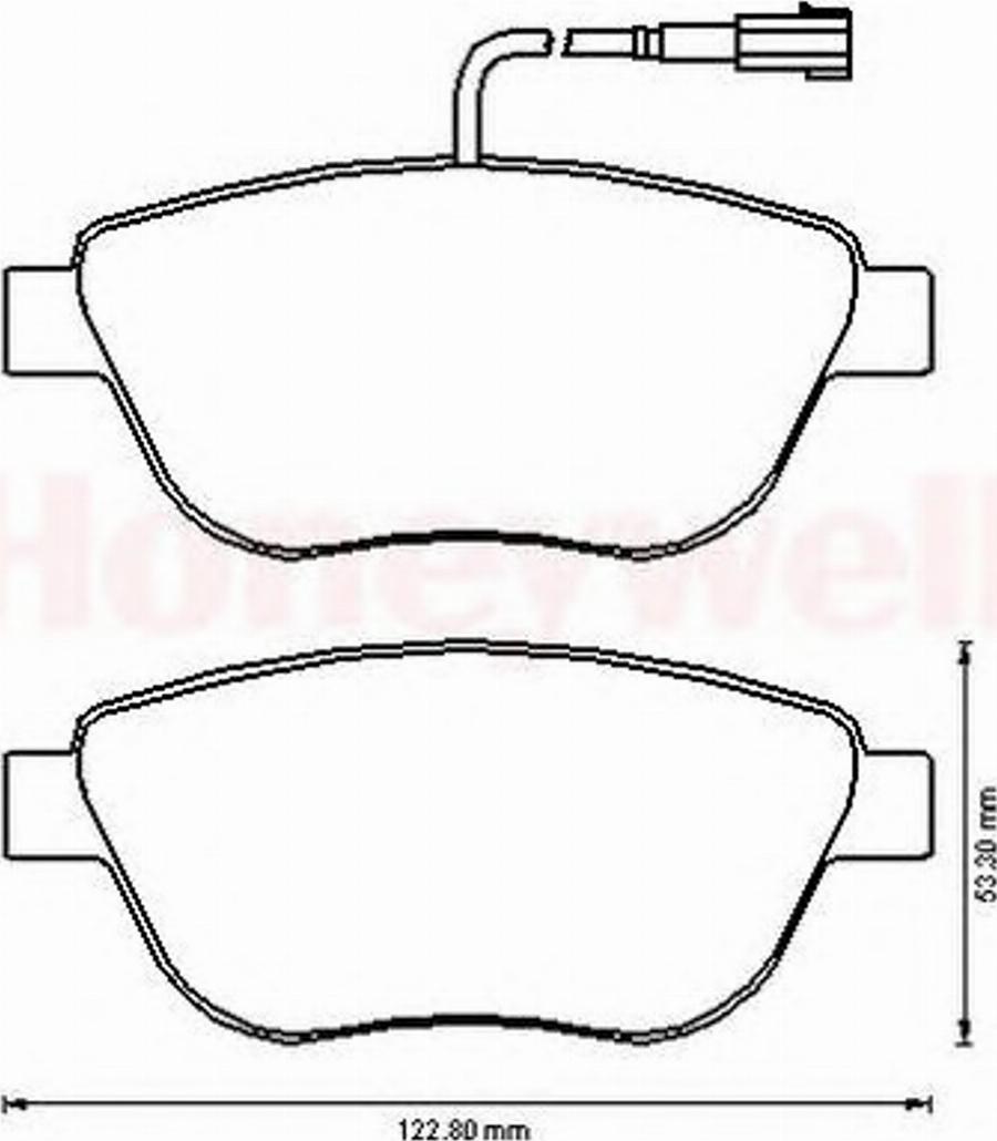 BENDIX 573164B - Комплект спирачно феродо, дискови спирачки vvparts.bg