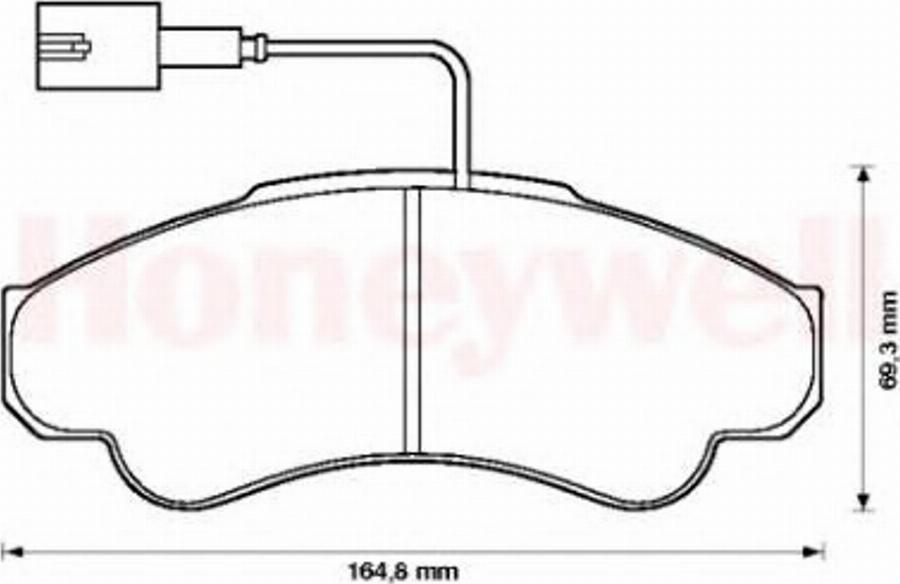 BENDIX 573114B - Комплект спирачно феродо, дискови спирачки vvparts.bg