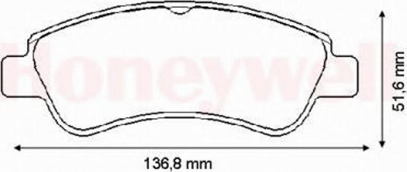 BENDIX 573183B - Комплект спирачно феродо, дискови спирачки vvparts.bg