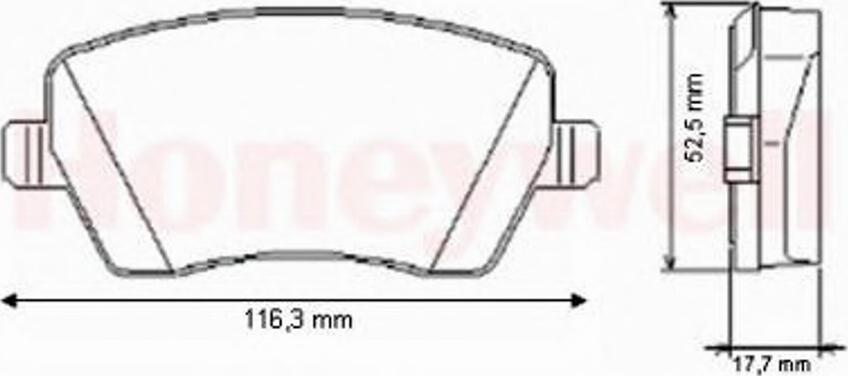 BENDIX 573125B - Комплект спирачно феродо, дискови спирачки vvparts.bg