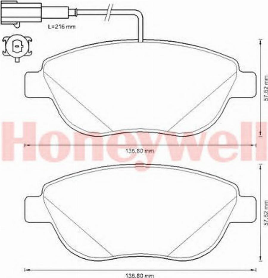 BENDIX 573306B - Комплект спирачно феродо, дискови спирачки vvparts.bg