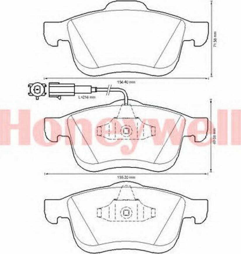 BENDIX 573334B - Комплект спирачно феродо, дискови спирачки vvparts.bg