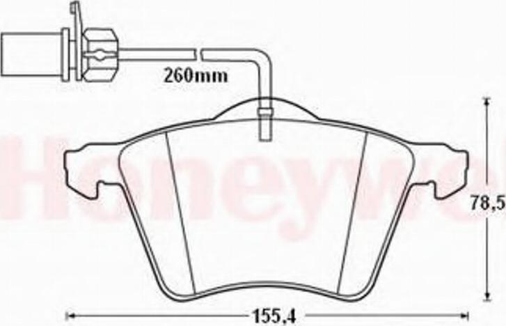 BENDIX 573206B - Комплект спирачно феродо, дискови спирачки vvparts.bg