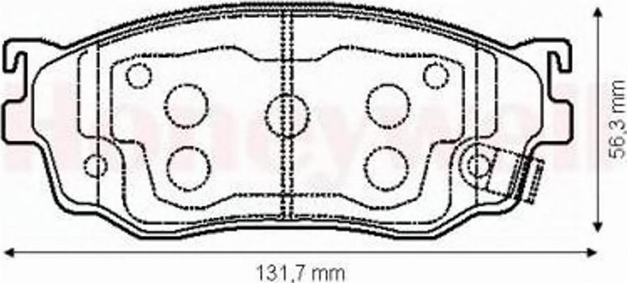 BENDIX 572444B - Комплект спирачно феродо, дискови спирачки vvparts.bg