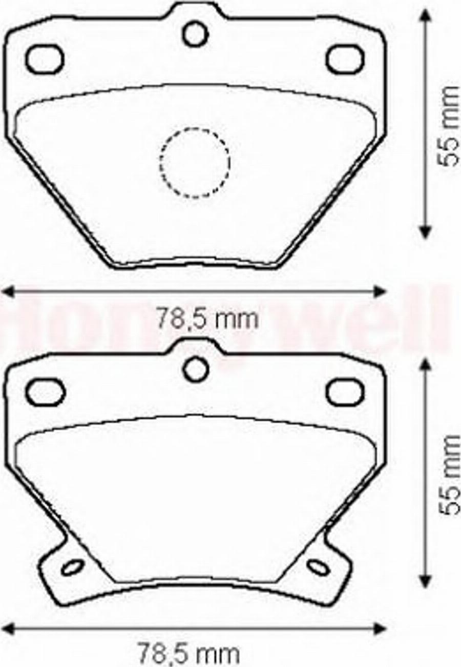 BENDIX 572450B - Комплект спирачно феродо, дискови спирачки vvparts.bg