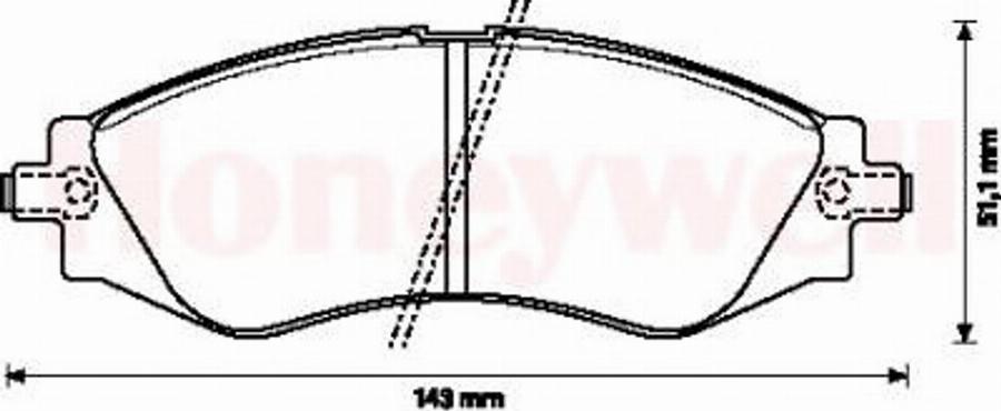 BENDIX 572407B - Комплект спирачно феродо, дискови спирачки vvparts.bg