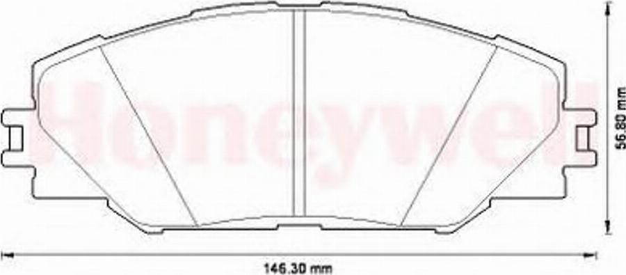 BENDIX 572569B - Комплект спирачно феродо, дискови спирачки vvparts.bg