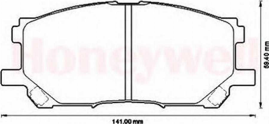 BENDIX 572562B - Комплект спирачно феродо, дискови спирачки vvparts.bg