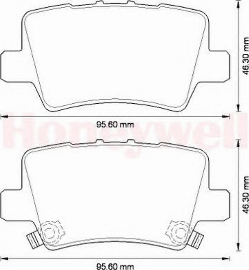 BENDIX 572580B - Комплект спирачно феродо, дискови спирачки vvparts.bg