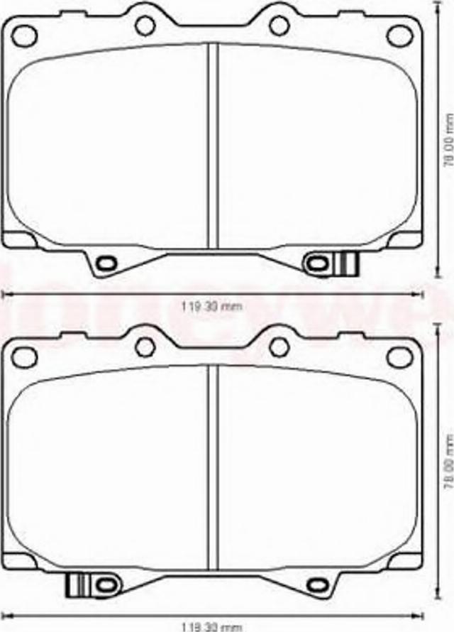 BENDIX 572528B - Комплект спирачно феродо, дискови спирачки vvparts.bg