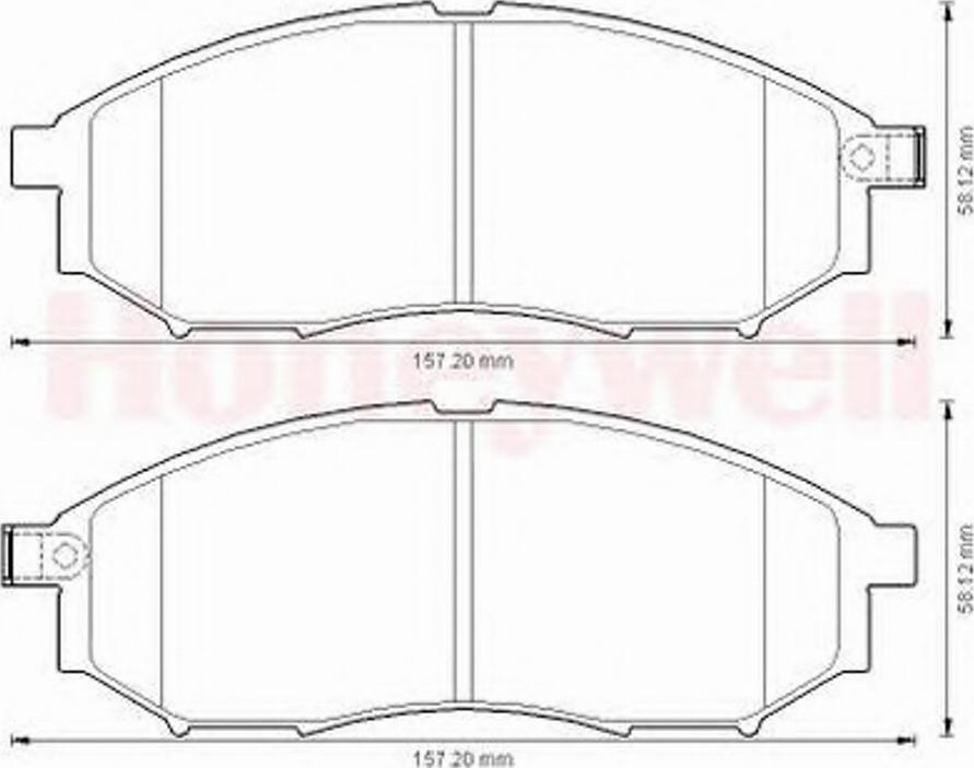 BENDIX 572575 B - Комплект спирачно феродо, дискови спирачки vvparts.bg