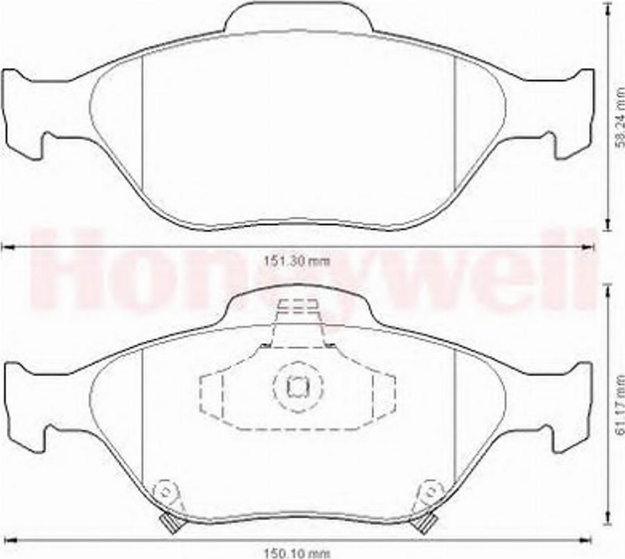 BENDIX 572576B - Комплект спирачно феродо, дискови спирачки vvparts.bg