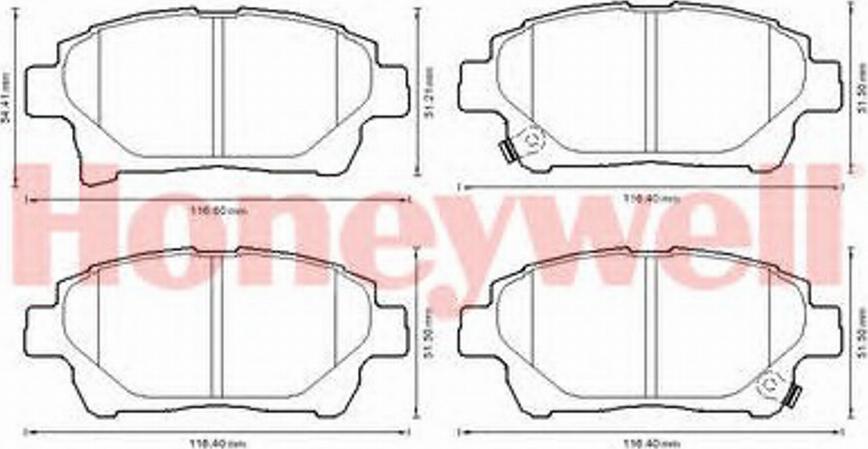 BENDIX 572618B - Комплект спирачно феродо, дискови спирачки vvparts.bg