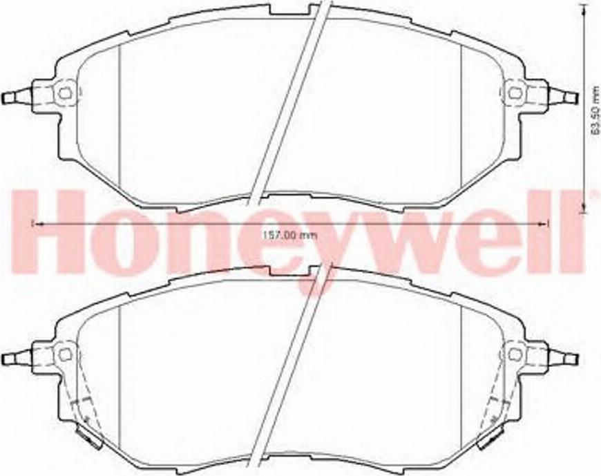 BENDIX 572638B - Комплект спирачно феродо, дискови спирачки vvparts.bg