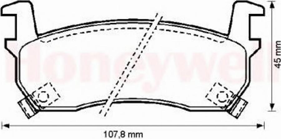 BENDIX 572190B - Комплект спирачно феродо, дискови спирачки vvparts.bg