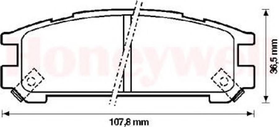 BENDIX 572197B - Комплект спирачно феродо, дискови спирачки vvparts.bg