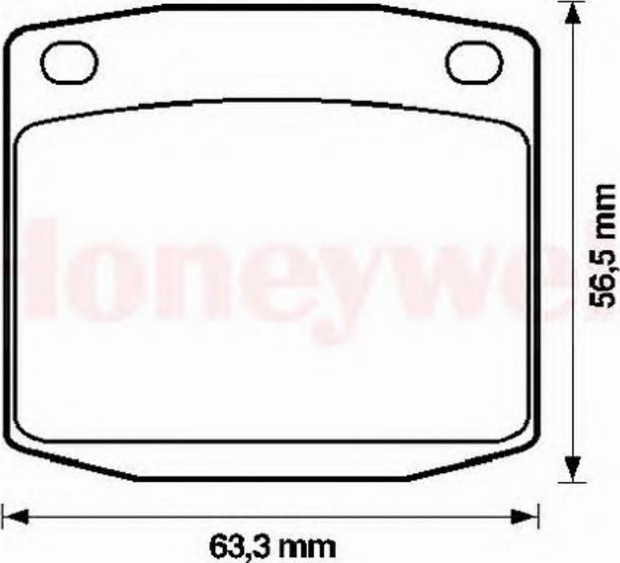 BENDIX 572107B - Комплект спирачно феродо, дискови спирачки vvparts.bg