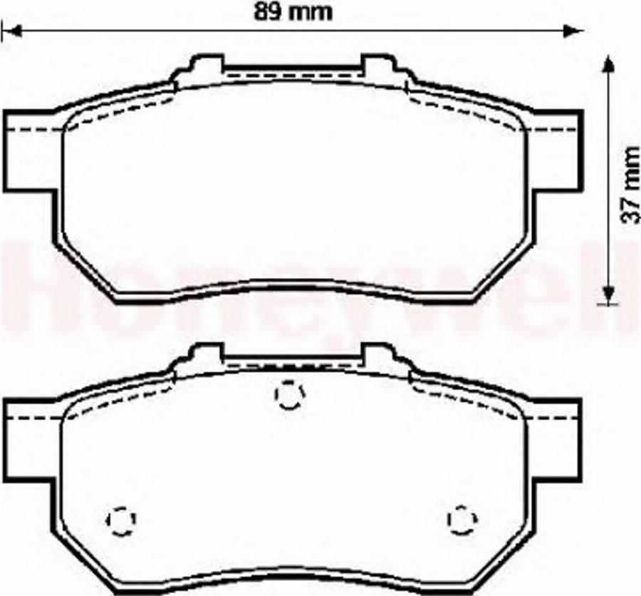 BENDIX 572134B - Комплект спирачно феродо, дискови спирачки vvparts.bg