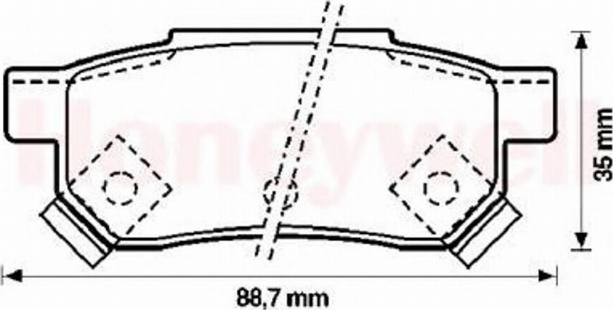 BENDIX 572137B - Комплект спирачно феродо, дискови спирачки vvparts.bg