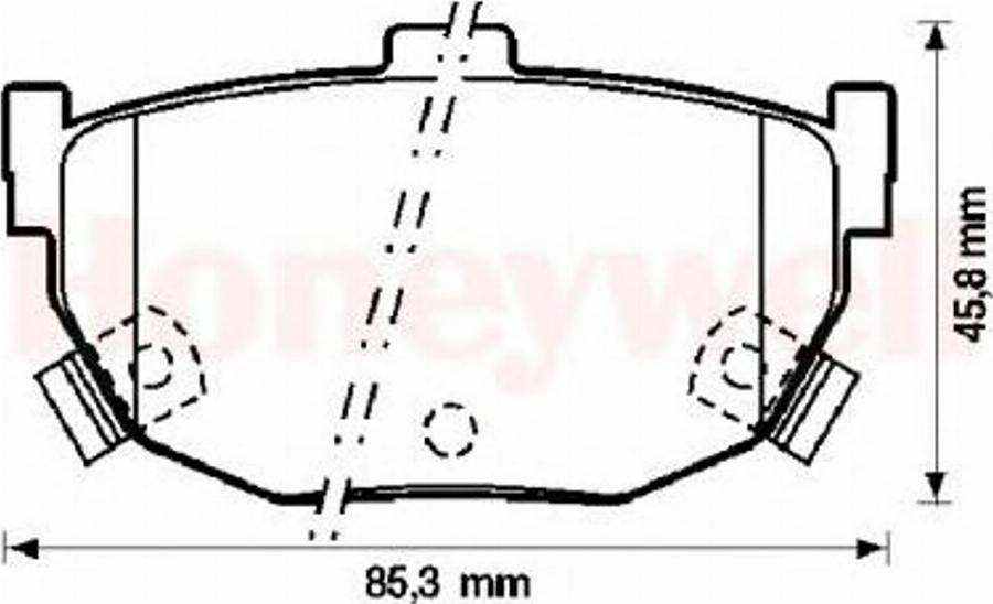 BENDIX 572127B - Комплект спирачно феродо, дискови спирачки vvparts.bg