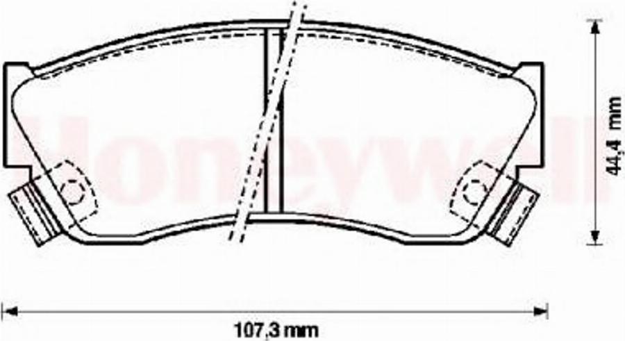 BENDIX 572179B - Комплект спирачно феродо, дискови спирачки vvparts.bg