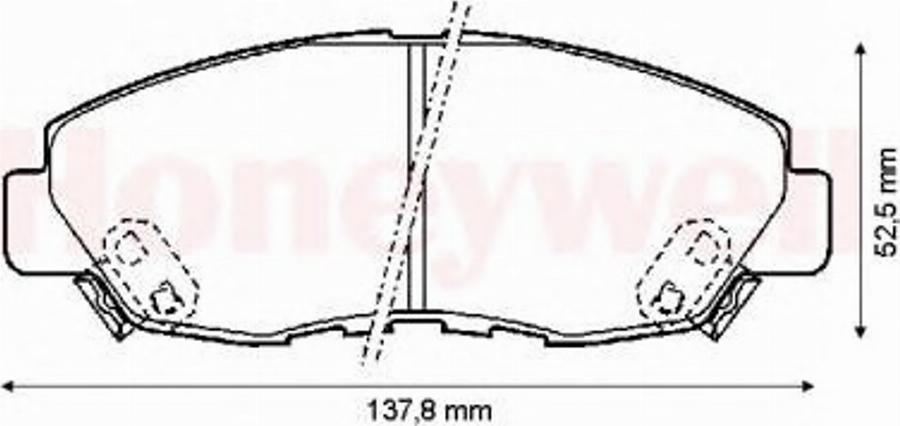 BENDIX 572349B - Комплект спирачно феродо, дискови спирачки vvparts.bg