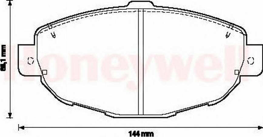 BENDIX 572364B - Комплект спирачно феродо, дискови спирачки vvparts.bg