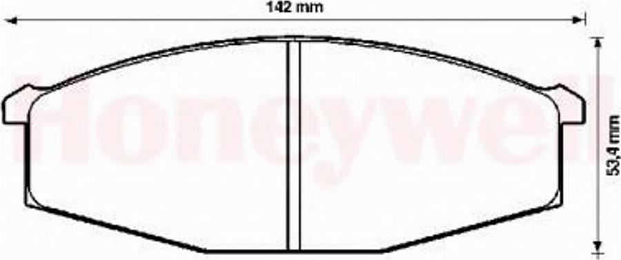 BENDIX 572361B - Комплект спирачно феродо, дискови спирачки vvparts.bg