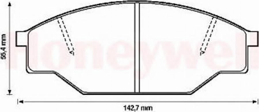 BENDIX 572363B - Комплект спирачно феродо, дискови спирачки vvparts.bg