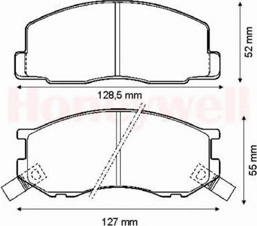 BENDIX 572304B - Комплект спирачно феродо, дискови спирачки vvparts.bg