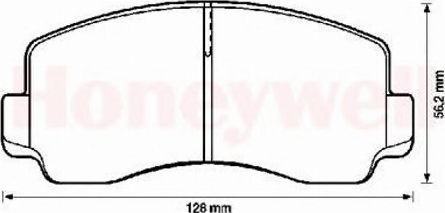 BENDIX 572302B - Комплект спирачно феродо, дискови спирачки vvparts.bg