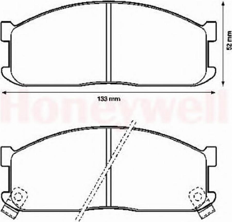 BENDIX 572332B - Комплект спирачно феродо, дискови спирачки vvparts.bg