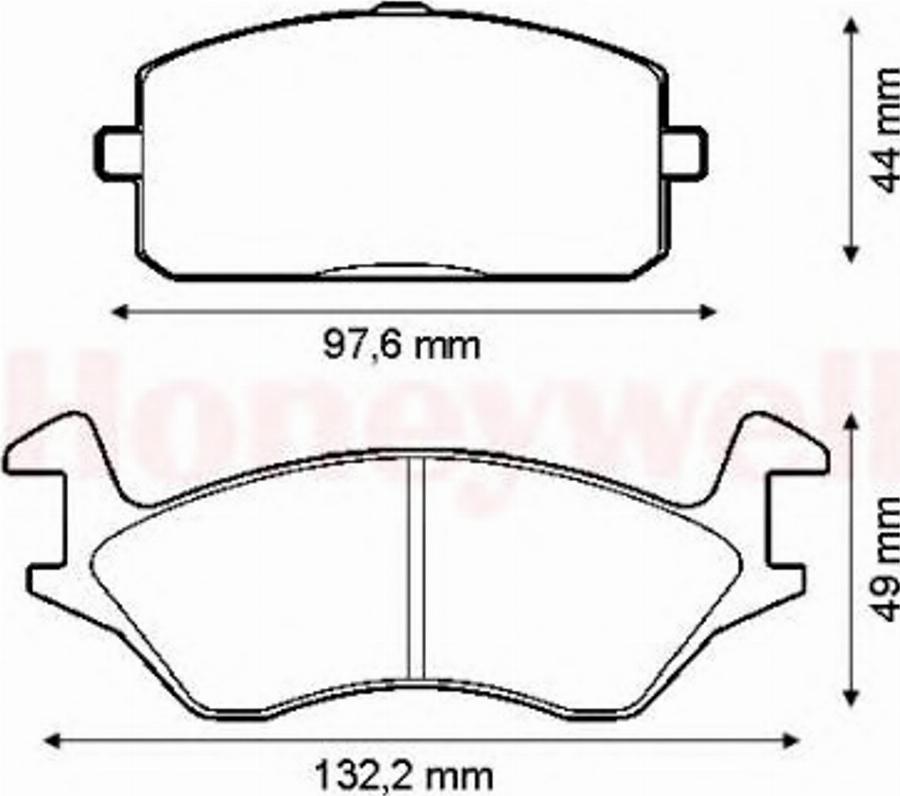 BENDIX 572328B - Комплект спирачно феродо, дискови спирачки vvparts.bg