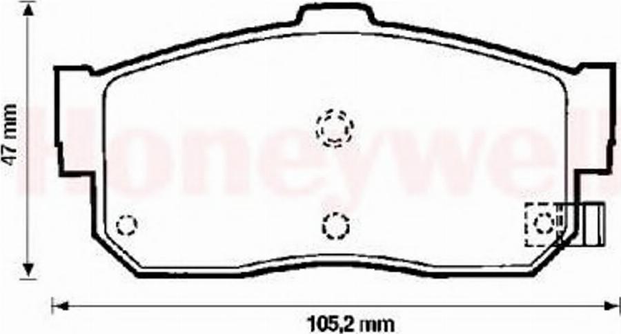 BENDIX 572376B - Комплект спирачно феродо, дискови спирачки vvparts.bg