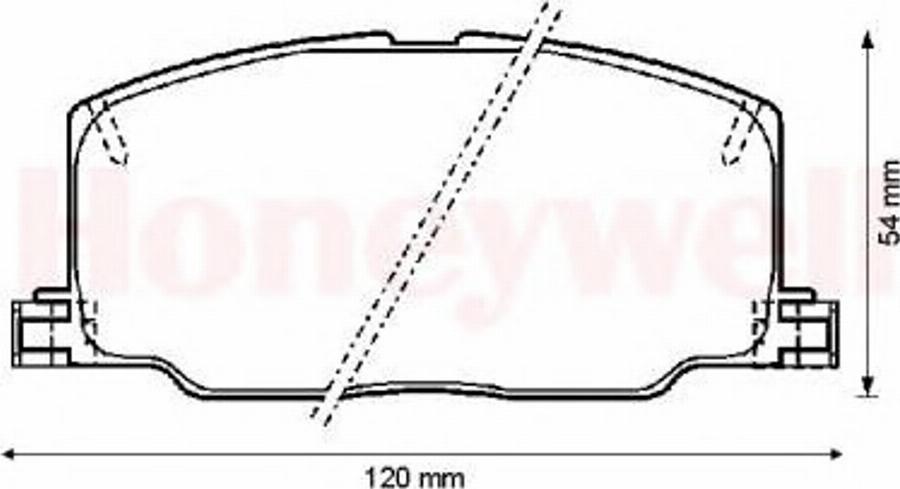 BENDIX 572256B - Комплект спирачно феродо, дискови спирачки vvparts.bg