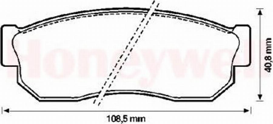 BENDIX 572206B - Комплект спирачно феродо, дискови спирачки vvparts.bg