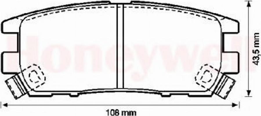 BENDIX 572200B - Комплект спирачно феродо, дискови спирачки vvparts.bg